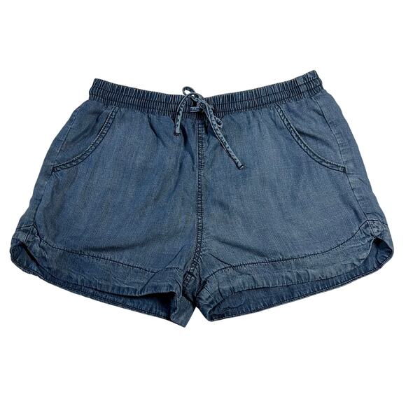 Universal Thread Women's Blue Chambray Pull On Shorts Size Small Casual Summer - Picture 1 of 8